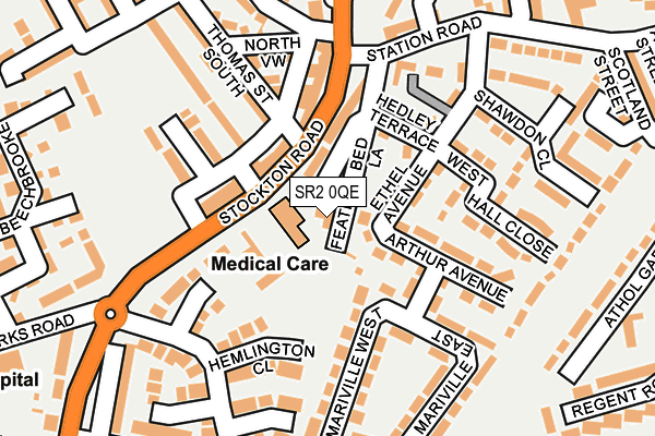 SR2 0QE map - OS OpenMap – Local (Ordnance Survey)