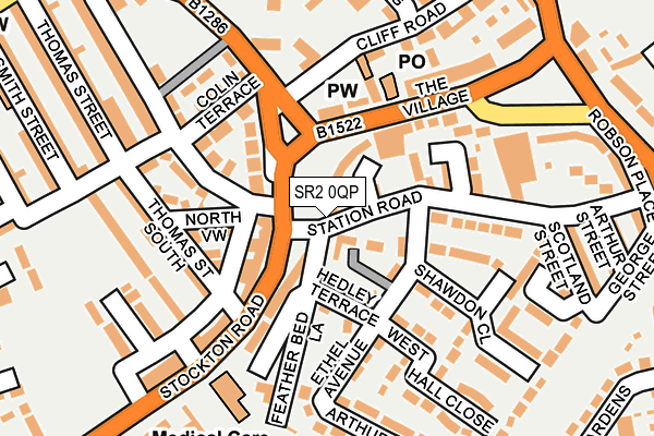 SR2 0QP map - OS OpenMap – Local (Ordnance Survey)