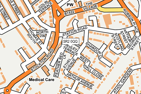 SR2 0QQ map - OS OpenMap – Local (Ordnance Survey)