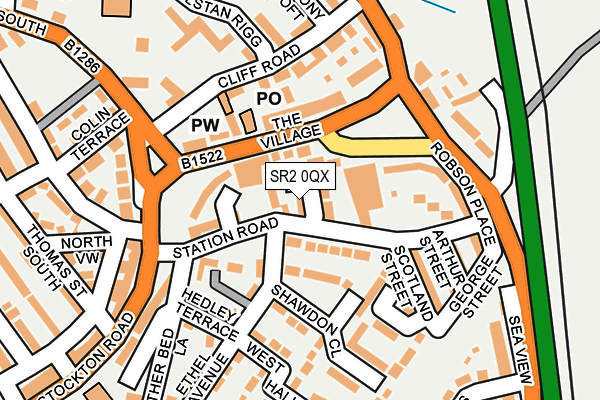 SR2 0QX map - OS OpenMap – Local (Ordnance Survey)