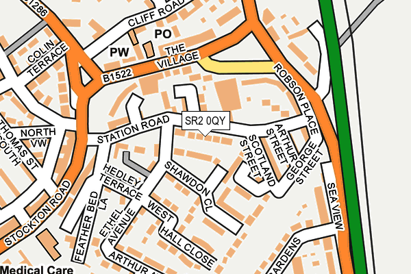 SR2 0QY map - OS OpenMap – Local (Ordnance Survey)