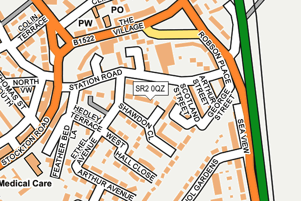 SR2 0QZ map - OS OpenMap – Local (Ordnance Survey)