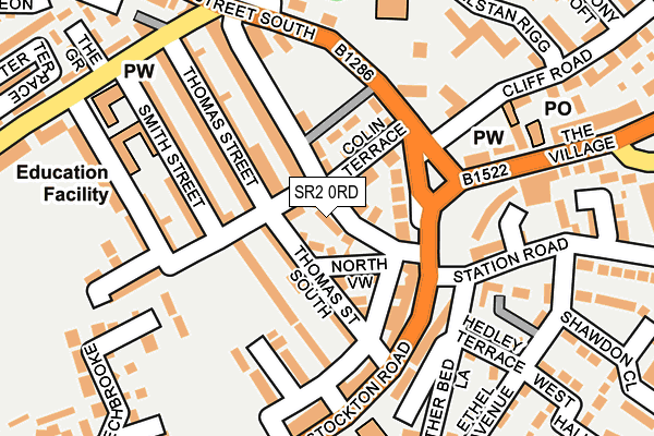 SR2 0RD map - OS OpenMap – Local (Ordnance Survey)