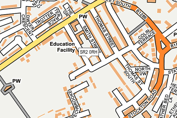 SR2 0RH map - OS OpenMap – Local (Ordnance Survey)