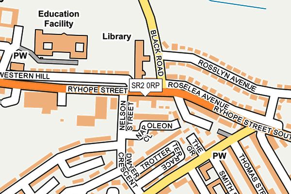 SR2 0RP map - OS OpenMap – Local (Ordnance Survey)