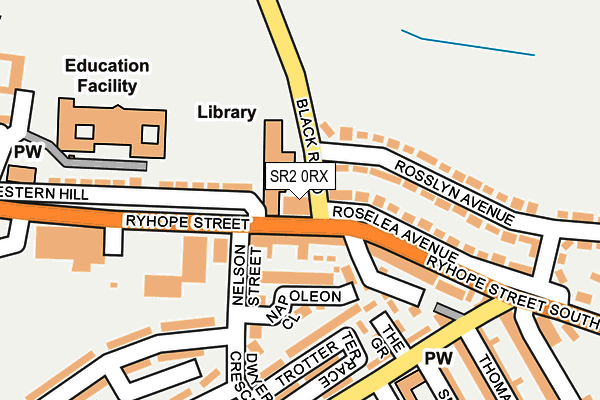 SR2 0RX map - OS OpenMap – Local (Ordnance Survey)