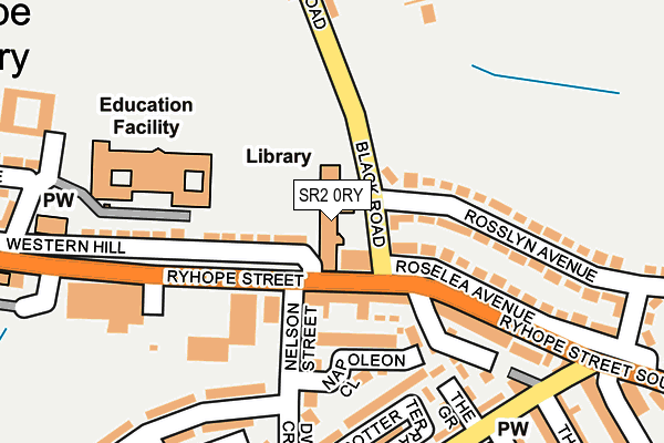 SR2 0RY map - OS OpenMap – Local (Ordnance Survey)