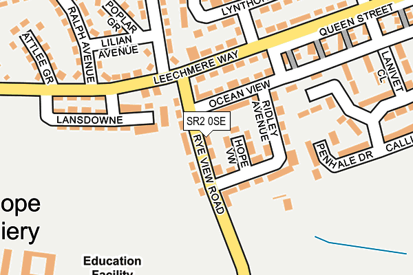 SR2 0SE map - OS OpenMap – Local (Ordnance Survey)