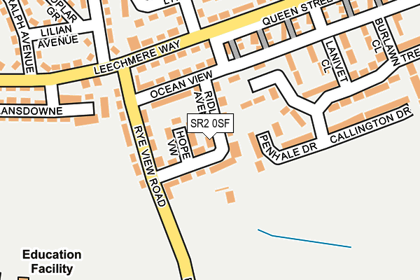 SR2 0SF map - OS OpenMap – Local (Ordnance Survey)