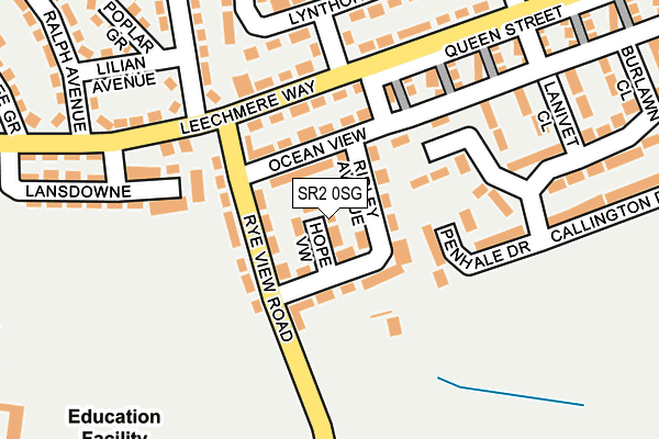 SR2 0SG map - OS OpenMap – Local (Ordnance Survey)