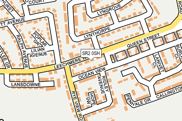 SR2 0SH map - OS OpenMap – Local (Ordnance Survey)