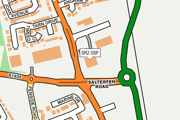 SR2 0SP map - OS OpenMap – Local (Ordnance Survey)