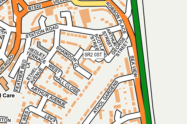 SR2 0ST map - OS OpenMap – Local (Ordnance Survey)