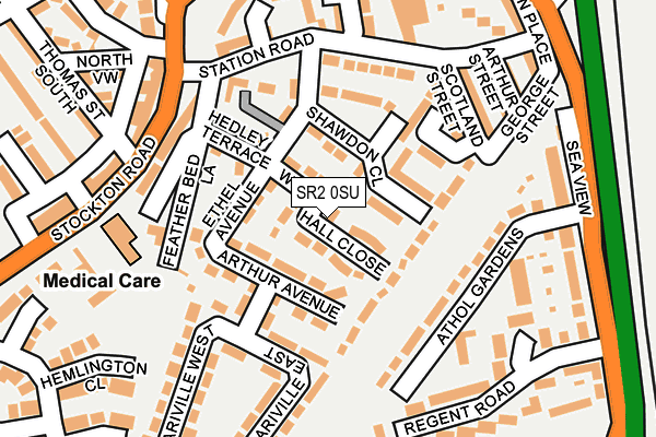 SR2 0SU map - OS OpenMap – Local (Ordnance Survey)