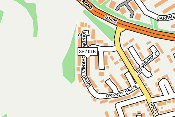SR2 0TB map - OS OpenMap – Local (Ordnance Survey)