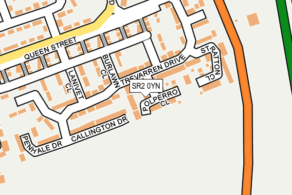 SR2 0YN map - OS OpenMap – Local (Ordnance Survey)