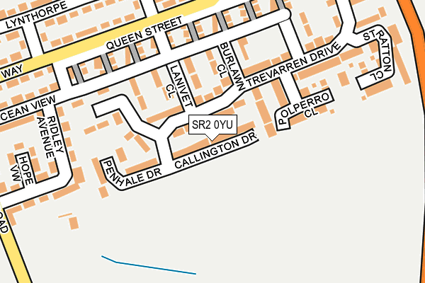 SR2 0YU map - OS OpenMap – Local (Ordnance Survey)