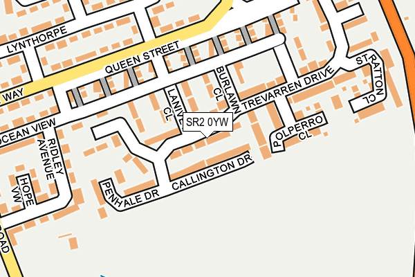 SR2 0YW map - OS OpenMap – Local (Ordnance Survey)
