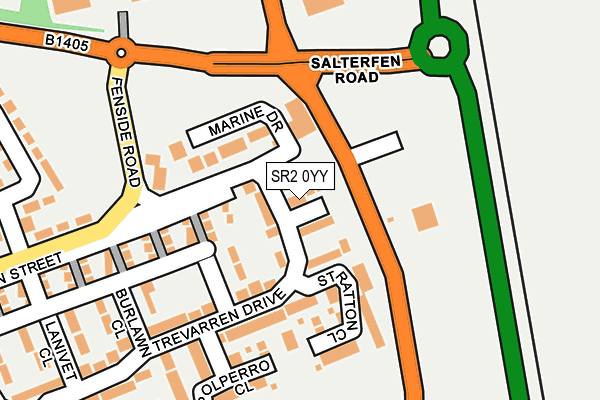 SR2 0YY map - OS OpenMap – Local (Ordnance Survey)