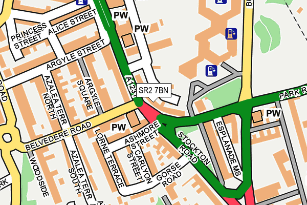 SR2 7BN map - OS OpenMap – Local (Ordnance Survey)