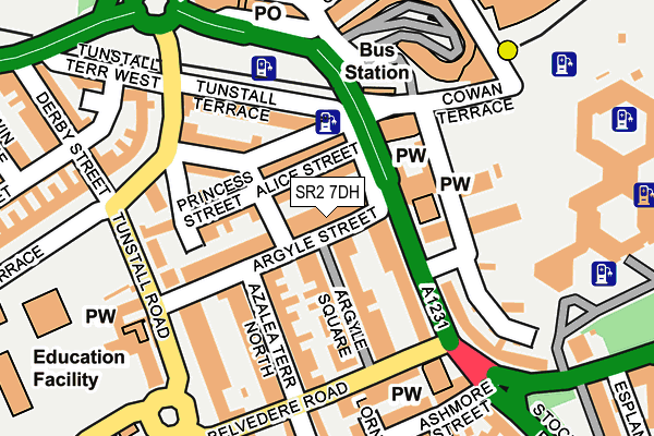 SR2 7DH map - OS OpenMap – Local (Ordnance Survey)