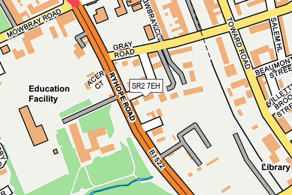 SR2 7EH map - OS OpenMap – Local (Ordnance Survey)