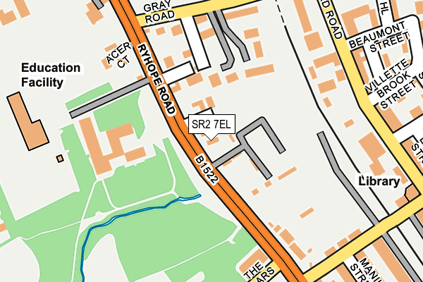 SR2 7EL map - OS OpenMap – Local (Ordnance Survey)