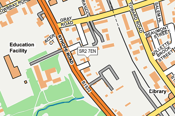 SR2 7EN map - OS OpenMap – Local (Ordnance Survey)
