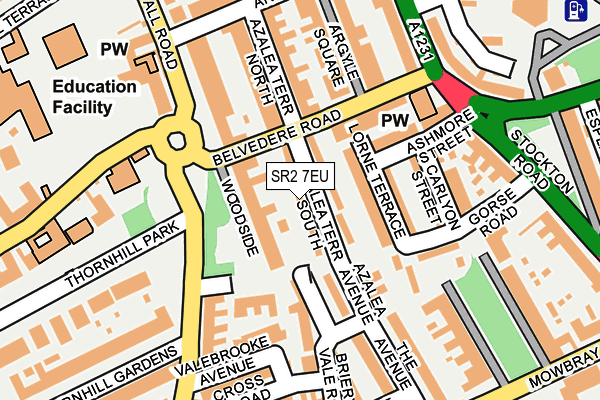 SR2 7EU map - OS OpenMap – Local (Ordnance Survey)