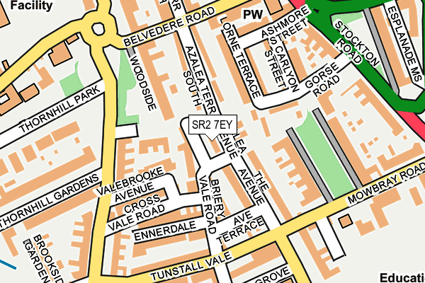 SR2 7EY map - OS OpenMap – Local (Ordnance Survey)