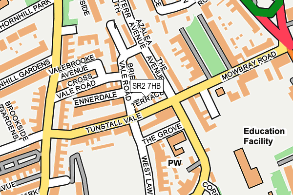 SR2 7HB map - OS OpenMap – Local (Ordnance Survey)