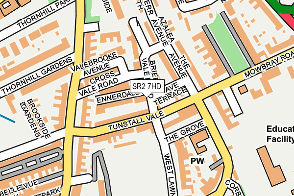 SR2 7HD map - OS OpenMap – Local (Ordnance Survey)