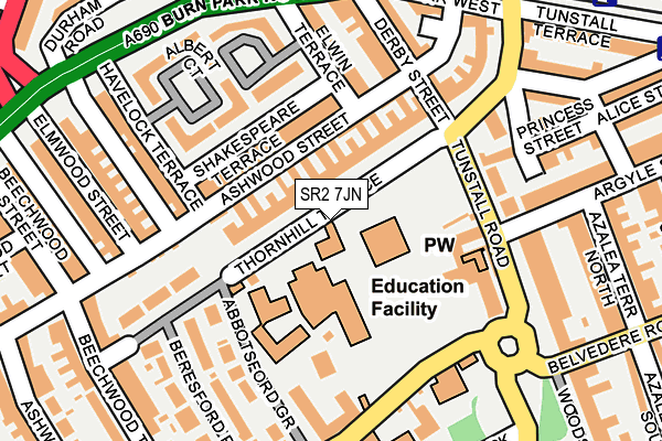 SR2 7JN map - OS OpenMap – Local (Ordnance Survey)