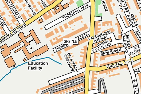 SR2 7LE map - OS OpenMap – Local (Ordnance Survey)