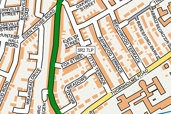 SR2 7LP map - OS OpenMap – Local (Ordnance Survey)