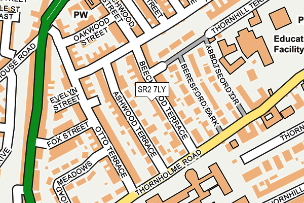 SR2 7LY map - OS OpenMap – Local (Ordnance Survey)