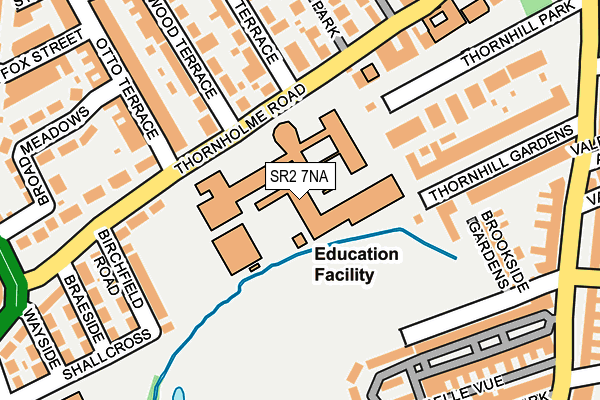 SR2 7NA map - OS OpenMap – Local (Ordnance Survey)