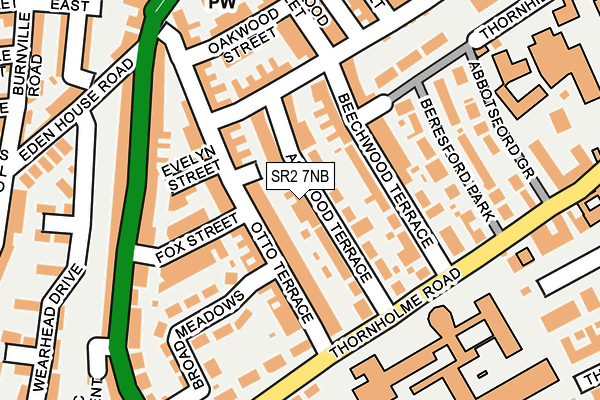 SR2 7NB map - OS OpenMap – Local (Ordnance Survey)