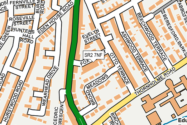 SR2 7NF map - OS OpenMap – Local (Ordnance Survey)