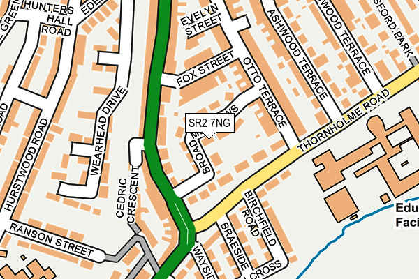 SR2 7NG map - OS OpenMap – Local (Ordnance Survey)