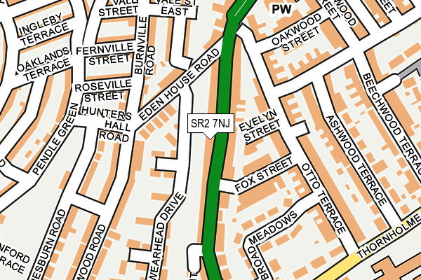 SR2 7NJ map - OS OpenMap – Local (Ordnance Survey)
