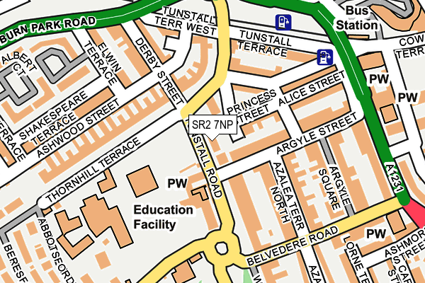 SR2 7NP map - OS OpenMap – Local (Ordnance Survey)
