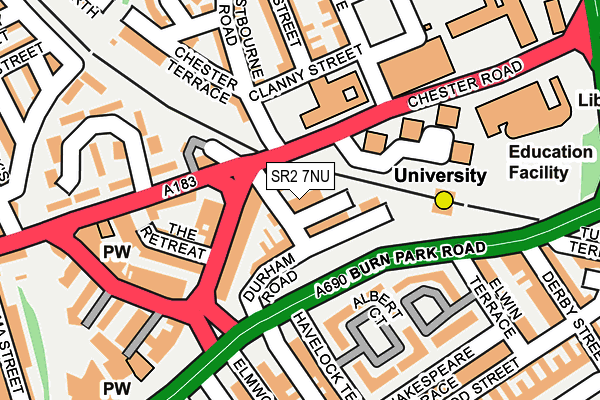 SR2 7NU map - OS OpenMap – Local (Ordnance Survey)