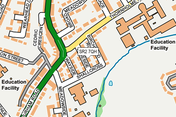 SR2 7QH map - OS OpenMap – Local (Ordnance Survey)