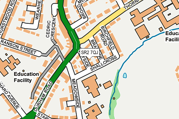 SR2 7QJ map - OS OpenMap – Local (Ordnance Survey)