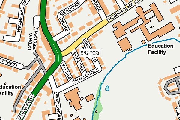 SR2 7QQ map - OS OpenMap – Local (Ordnance Survey)