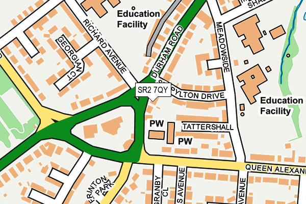 SR2 7QY map - OS OpenMap – Local (Ordnance Survey)