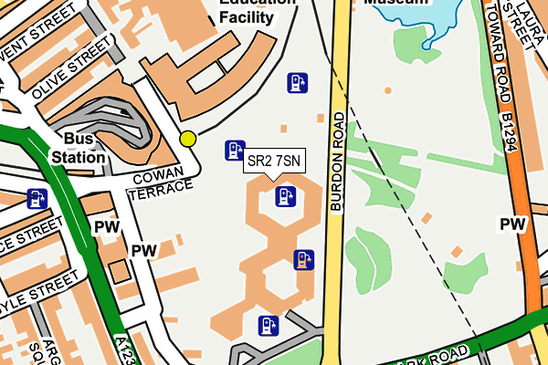 SR2 7SN map - OS OpenMap – Local (Ordnance Survey)