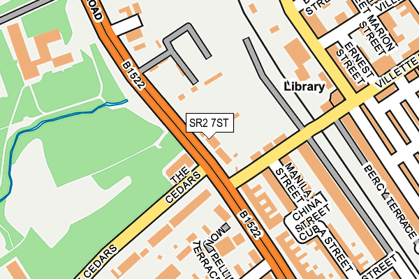 SR2 7ST map - OS OpenMap – Local (Ordnance Survey)