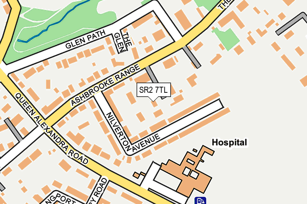 SR2 7TL map - OS OpenMap – Local (Ordnance Survey)